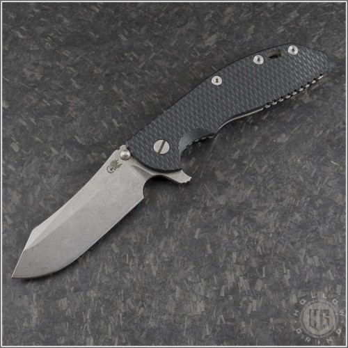 (#RH-XM24-BK) Rick Hinderer XM-24 4" Skinner - Black - Front