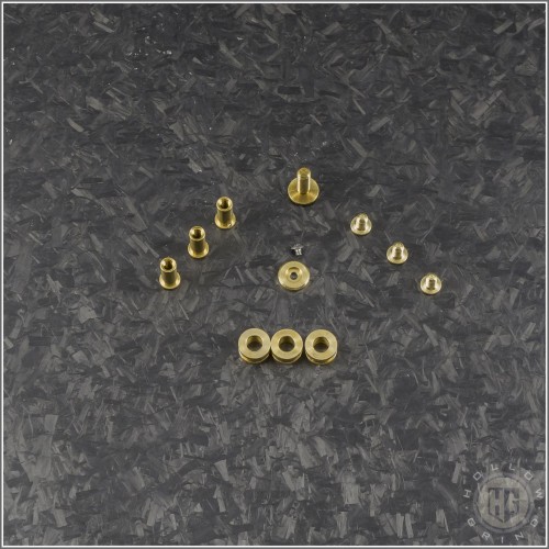 (#RH-XM24-HW-Brass) Rick Hinderer XM-24 Brass Hardware - Front