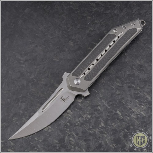 (#SC-MKW-CF-SLV) Begg Knives Steelcraft 3/4 Kwaiken Satin Plain - Front