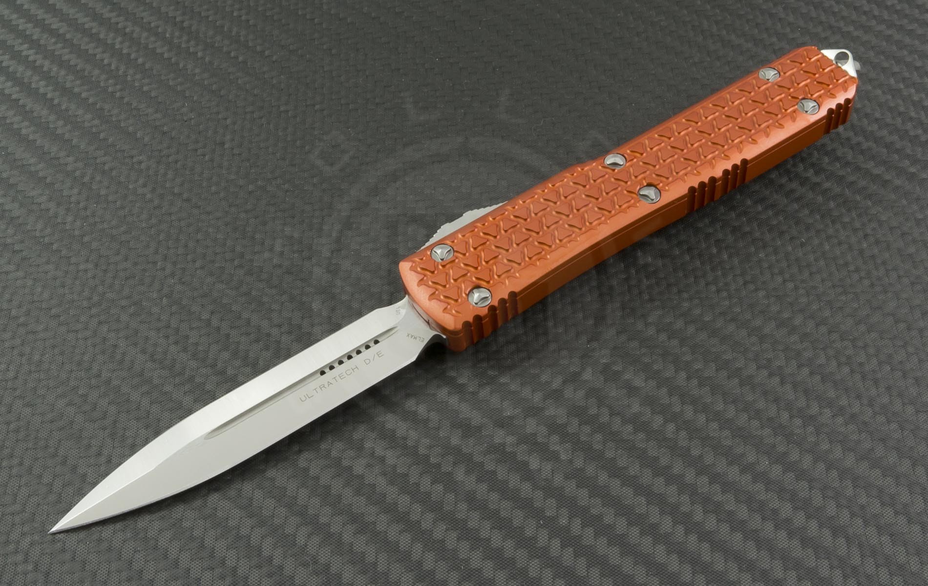 Microtech Knives Orange Ultratech D/E Automatic OTF D/A Knife (3.44in ...