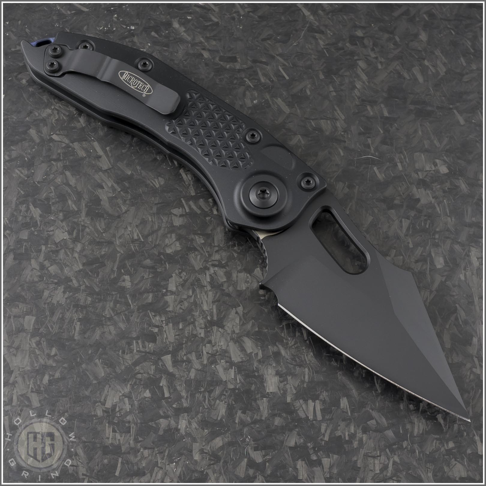 Microtech Knives Stitch Clip Point Automatic Folder S/A Knife (3.5in ...