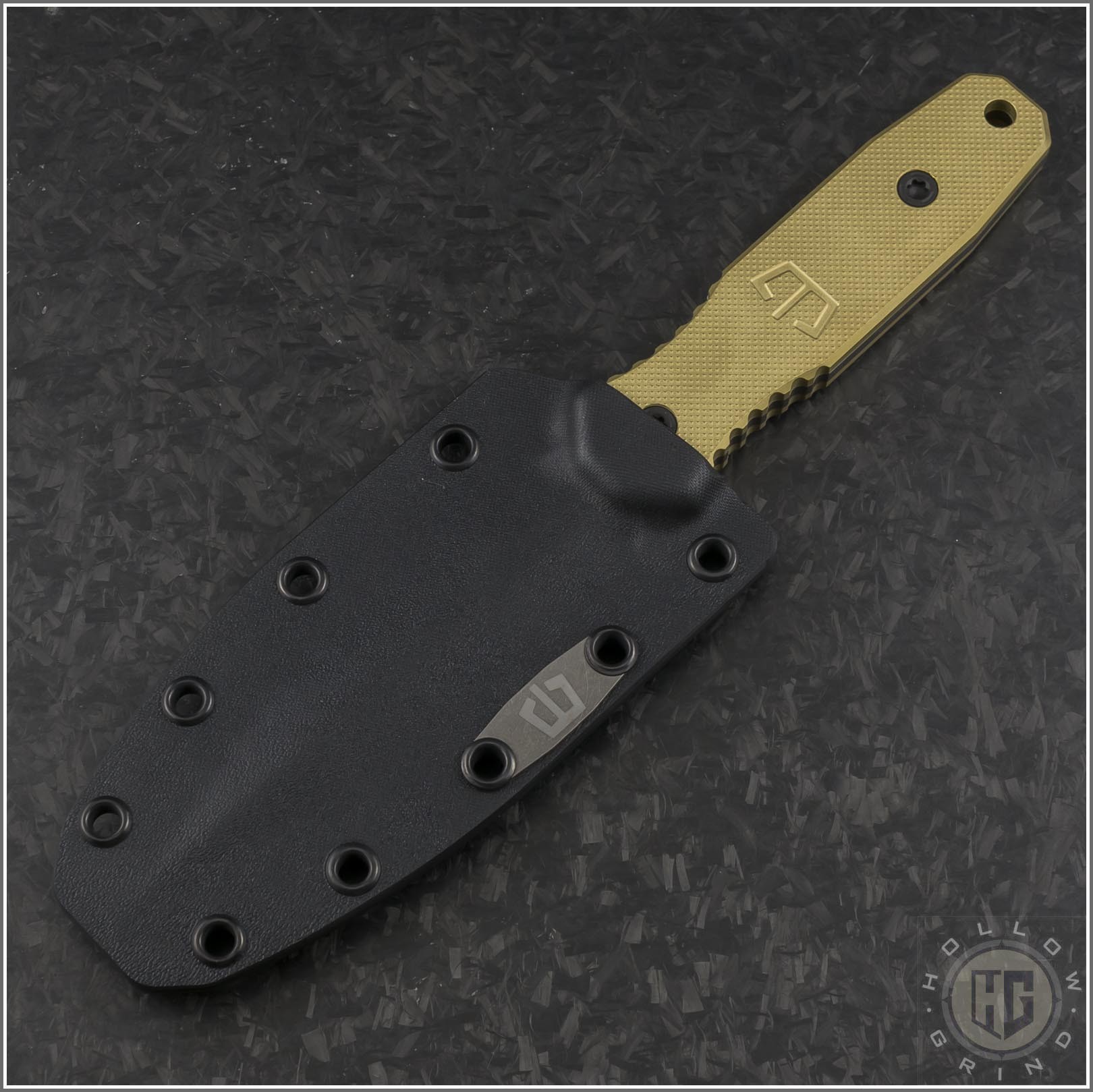 Blackside Customs Brass Phase 7 SDM D/E Fixed Knife (4.5in Black
