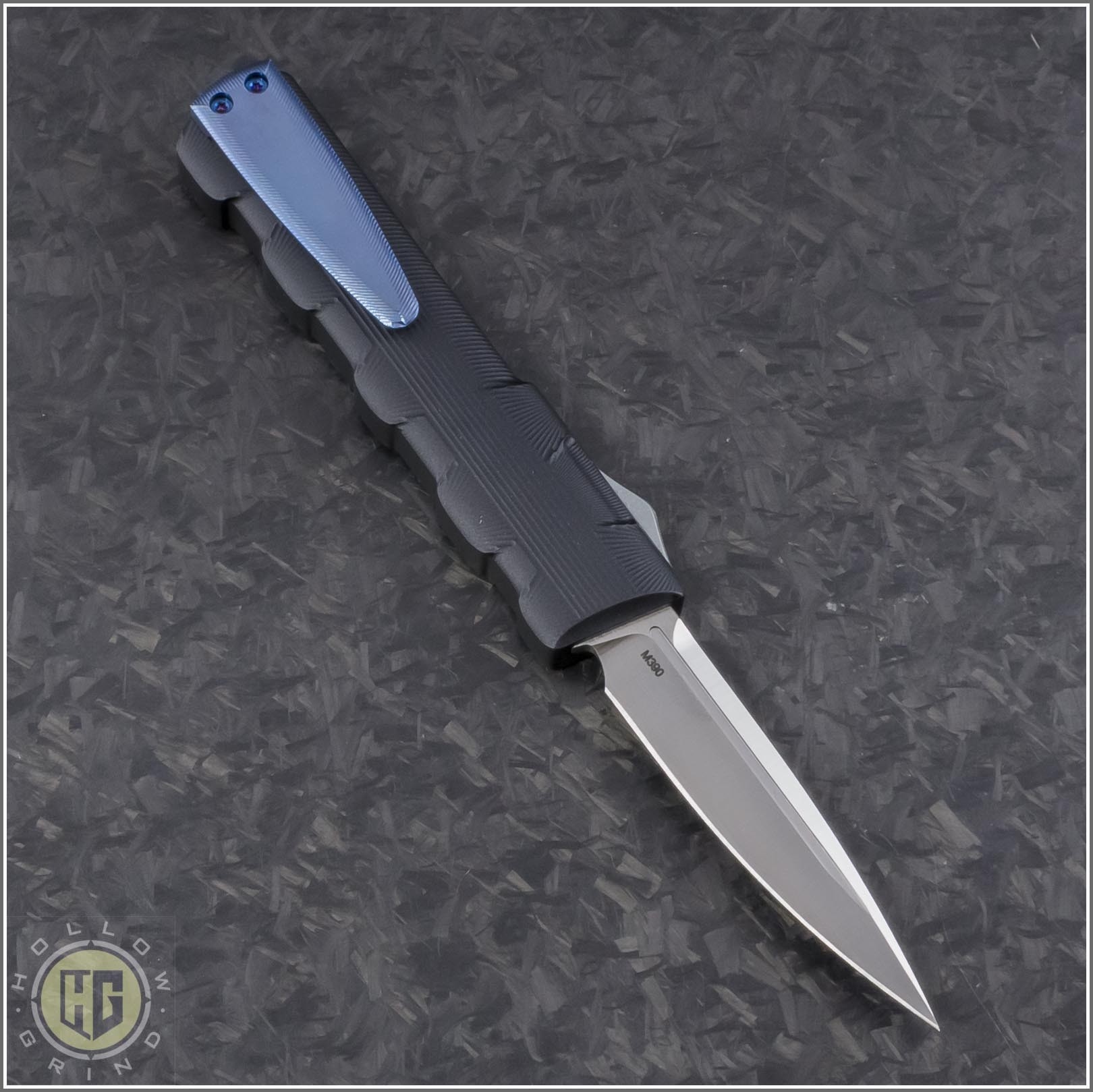 D Rocket Design FIN Spear Point Automatic OTF D A Knife 2 75in Satin 
