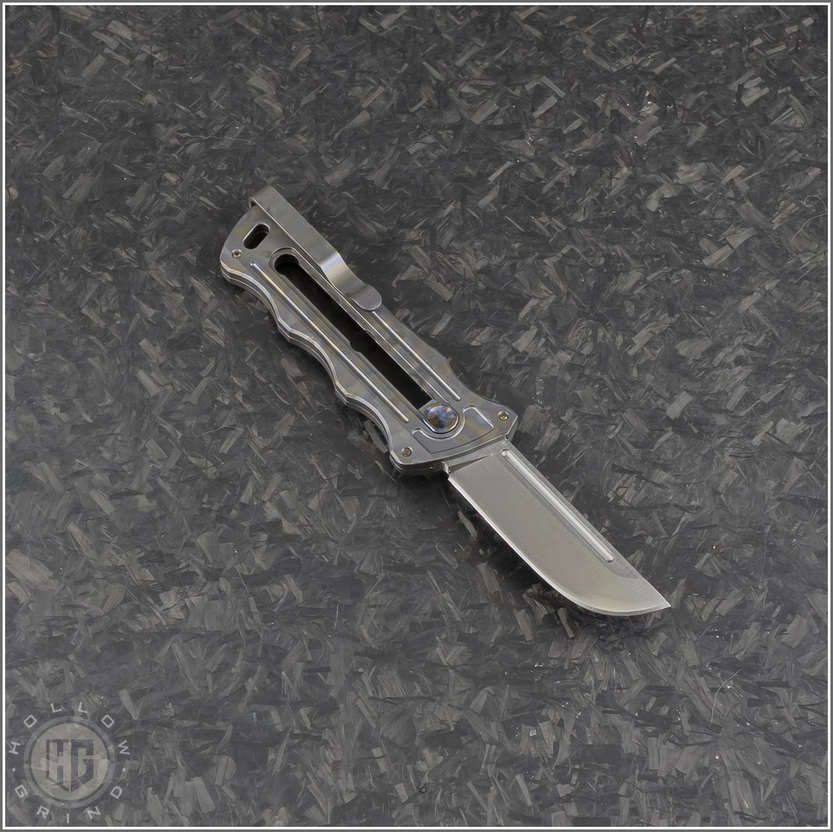 D Rocket Design Flamed Ti KatanaX T E Manual Out the front Knife 1 9in 