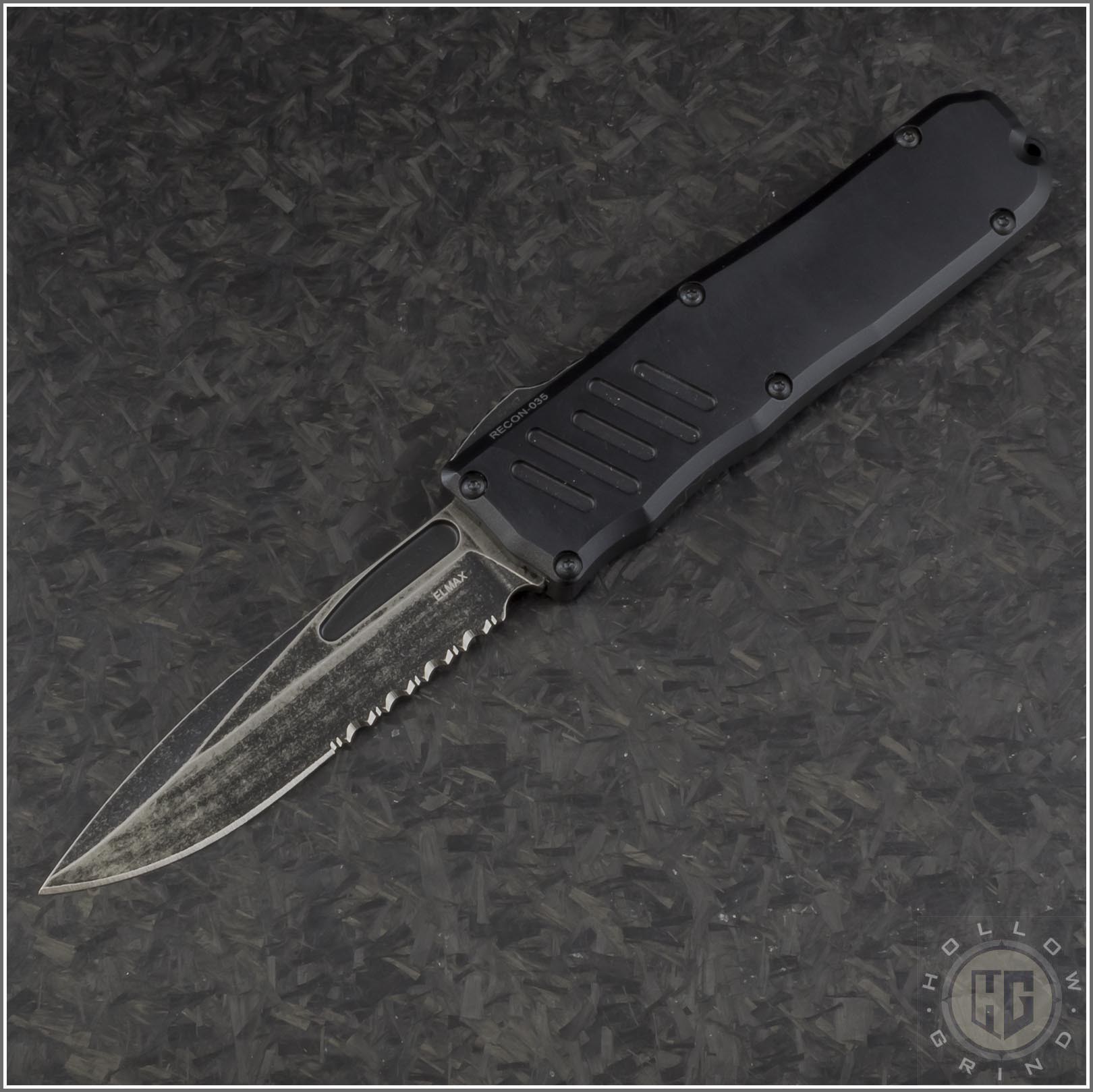 Guardian Tactical Recon-035 S/E Automatic OTF D/A Knife (3.25in Dark ...