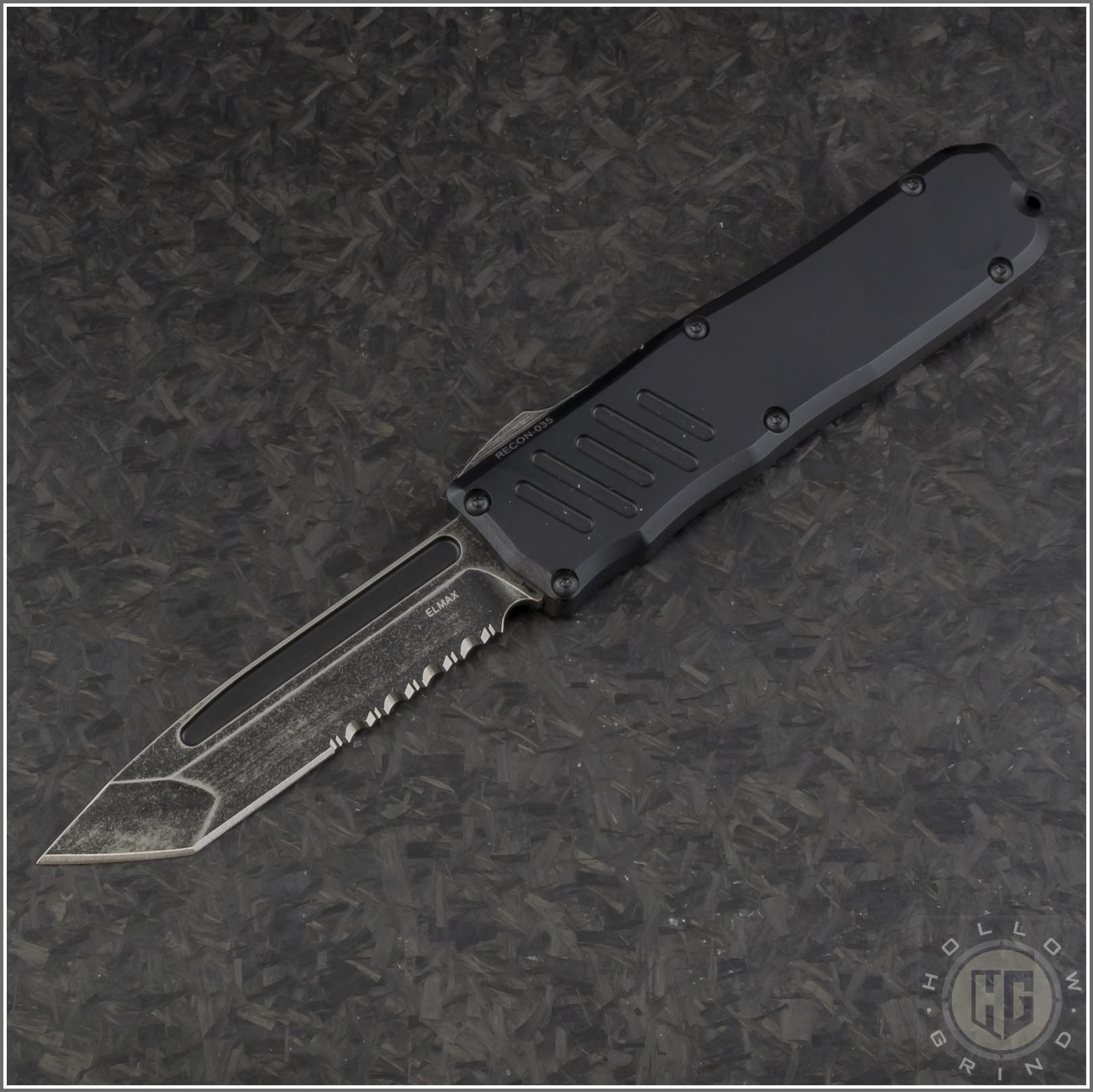 Guardian Tactical Recon-035 T/E Automatic OTF D/A Knife (3.25in Dark ...