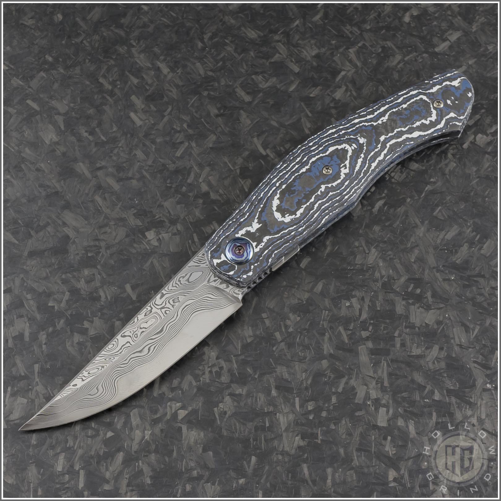 Nylund Knives Custom Carbon Fiber Front Flipper S/E Knife (3.4in ...