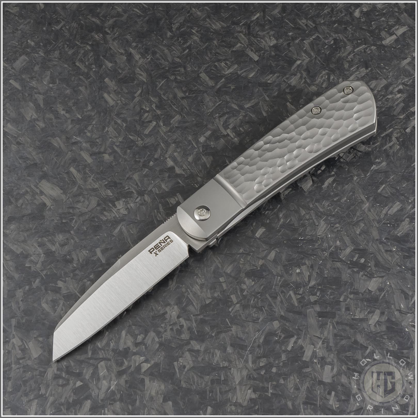 Pena Knives Titanium XSeries Apache Kickstop Wharncliffe Flipper Knife