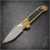 (#1135-11APTA) Microtech Tan LUDT Gen III Apocalyptic Part Serrated - Front