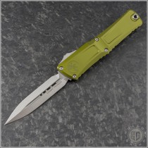 (#1142-10OD) Microtech OD Green Combat Troodon Gen III D/E Stonewash PLain - Front