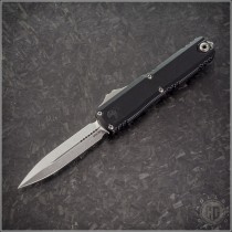 (#11474-10) Microtech Knives UTX-70 Gen IV D/E Stonewash Plain - Front