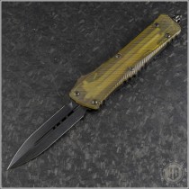 (#142-16DLCTULS) Microtech Ultem Combat Troodon D/E Damascus - Front