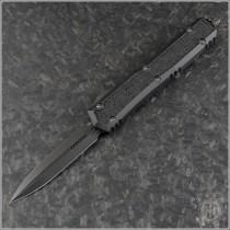 (#206-1DLCTSH) Microtech Knives Makora D/E Shadow DLC Plain - Front