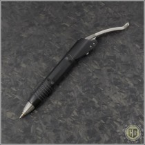 (#401-SS-BK) Microtech Siphon II Pen Black Stainless Steel Hardware