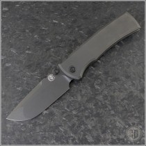 (#CK-229I-GRY) Chaves Knives Redencion 229 Integral Titanium Gray PVD Drop Point - Front