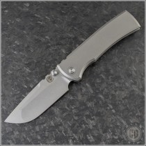 (#CK-229I-SW) Chaves Knives Redencion 229 Integral Titanium Stonewash Drop Point - Front