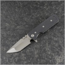 (#CK-TAK-T-G10) Chaves Knives T.A.K. Black G-10 Tanto Point - Front