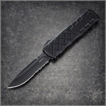 (#GT-16-3112) Guardian Tactical Apex EDC Black Tactical S/E Part Serrated - Front
