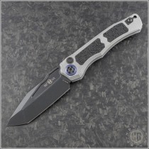 (#HTK-H100-8A-BLZ) Heretic Knives Blizzard White Wraith V4 Tanto Plain - Front