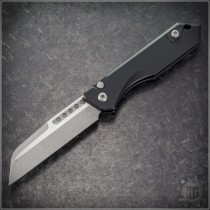 (#HTK-H113-5A) Heretic Knives Jinn Auto Battleworn Wharncliffe - Front