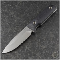 (#MKT-SAN-002) Medford Knife & Tool The San Bushcrafter Fixed Blade Black Handle - Front