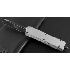 (#108-1W) Microtech Scarab White/Black Tanto Plain