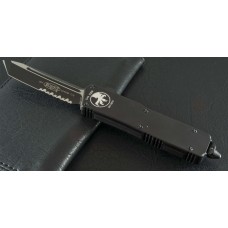 (#108-2T) Microtech Scarab Exec Tanto Black Tactical Serrated