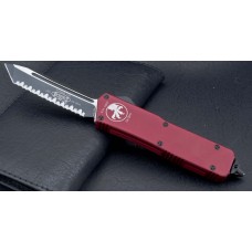 (#108-3RD) Microtech Scarab Exec Tanto Red/Black Full Serrated
