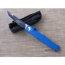 Microtech Halo V - Blue Handle - Tanto - Plain