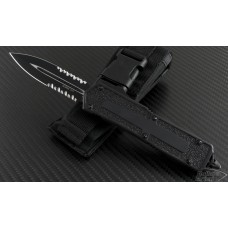 (#175-2T) Microtech Scarab D/E Black Tactical Partially Serrated
