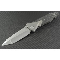 Microtech Knives Custom Carbon Fiber Socom Bravo T/E Folder Knife (4in Satin Plain) MTC-0017