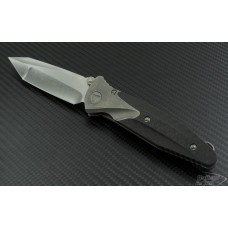 Microtech Knives Custom Carbon Fiber Socom Bravo T/E Folder Knife (4in Stonewashed Plain) S-Bravo-TE2