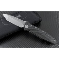 Microtech Knives Custom Carbon Fiber Socom Delta T/E Folder Knife (4in Bead Blasted Plain S35-VN (CMP)) socom-c-delta