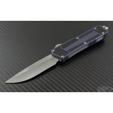Microtech Knives Custom Gray Scarab S/E Automatic OTF D/A Knife (3.44in Stonewashed Plain CPM-154) VNT-0116
