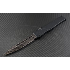 Microtech Knives Custom Halo V S/E Automatic OTF S/A Knife (4.6in Damascus Plain) halo-nm-bdam-usn