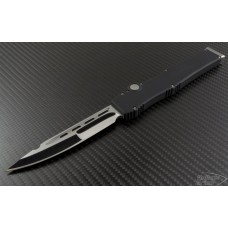 Microtech Knives Custom Halo V S/E Automatic OTF S/A Knife (4.6in Mirror Polished Plain 154-CM) HALO-C-NM-HP