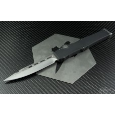 Microtech Knives Custom Halo V S/E Automatic OTF S/A Knife (4.6in Stonewashed Plain) HALO-C-SW