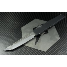 Microtech Knives Custom Halo V T/E Automatic OTF S/A Knife (4.6in Stonewashed Plain) HALO-C-TE-SW