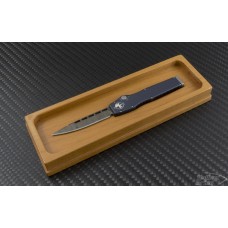 Microtech Knives Custom Mini Halo S/E Automatic OTF S/A Knife (1.94in Damascus Plain ) Mini-Halo