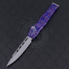 Microtech Knives Custom Other Halo V Spear Point Automatic OTF S/A Knife (4.6in Mirror Polished Plain ELMAX) MTC-0044