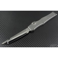 Microtech Knives Custom Stainless Steel Halo V T/E Automatic OTF S/A Knife (4.6in Mirror Polished Plain) HALO-SS-TE-HP