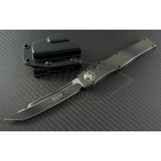 Microtech Knives Green Camo Halo V T/E Automatic OTF S/A Knife (4.6in Color Coated Plain N690) 150-1GC