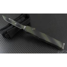 Microtech Knives Green Camo Halo V T/E Automatic OTF S/A Knife (4.6in Color Coated Plain S35-VN) 150-1GC-2011