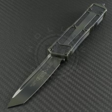 Microtech Knives Green Camo Scarab S/E Automatic OTF D/A Knife (3.44in Color Coated Plain ELMAX) 176-1GC