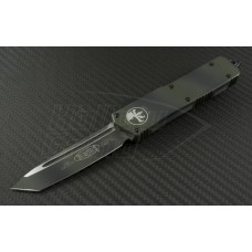 Microtech Knives Green Camo Scarab T/E Automatic OTF D/A Knife (3.44in Color Coated Plain ELMAX) 177-1GC