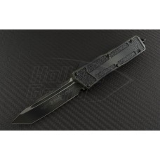 Microtech Knives Green Camo Scarab T/E Automatic OTF D/A Knife (3.44in Color Coated Plain ELMAX) 179-1GC