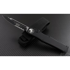 Microtech Knives Halo V S/E Automatic OTF S/A Knife (4.6in Black Part Serr S35-VN) 151-2T