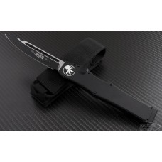 Microtech Knives Halo V S/E Automatic OTF S/A Knife (4.6in Black Plain S35-VN) 151-1T