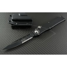 Microtech Knives Halo V S/E Automatic OTF S/A Knife (4.6in DLC Part Serr N690) 151-2