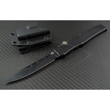 Microtech Knives Halo V S/E Automatic OTF S/A Knife (4.6in DLC Plain ELMAX) 151-1-DLC